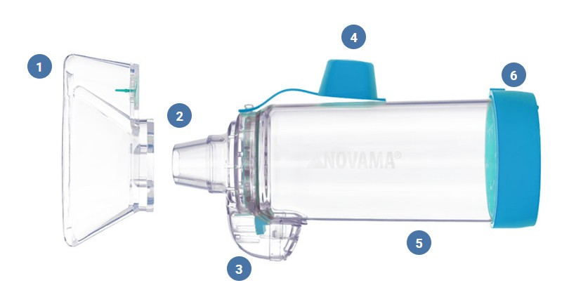 Inhalationskammer für Kinder von 0-18 Monaten